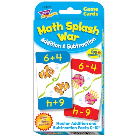 Trend Enterprises Math Splash War Addition And Subtraction Challenge Cards T24022